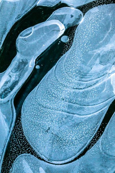 Der eisblau gefrorene See von Marion Peeten