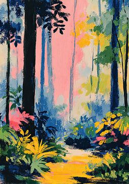 Abstract bos in het zonlicht van Niklas Maximilian