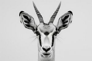 Anmutige Antilope - Schwarz-Weiß Fotografie für Wildtierliebhaber