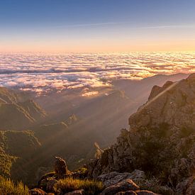 Vue du Pico do Arieiro, Madère sur Wim Westmaas