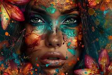 flowerpower vrouw van Egon Zitter