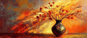 Amber Branch Vase van Blikvanger Schilderijen