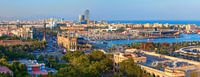 Panoramic view of Barcelona downtown