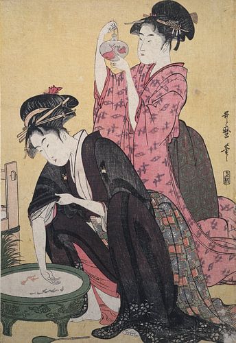 Kingyo] = [Poisson rouge], Kitagawa, Utamaro (1753?-1806), (Artiste), Date de création : ca. 1793-ca
