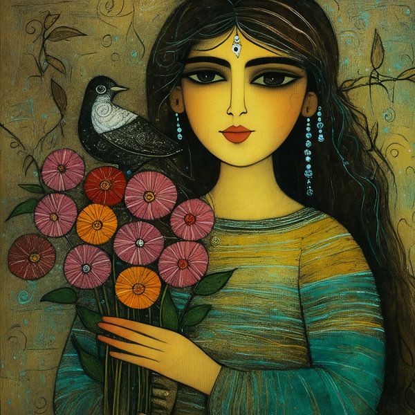 A Serene Childhood Embraced by Nature by Jan Keteleer (JanKé): A Journey Beyond the Canvas