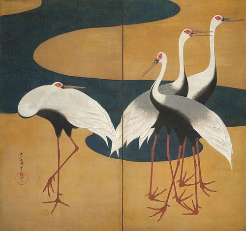 Kraanvogels, Suzuki Kiitsu (linker paneel)