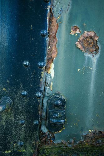 Roest op een oude locomotief