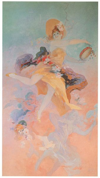 Jules Chéret - La danseuse au tambour de basque van Peter Balan