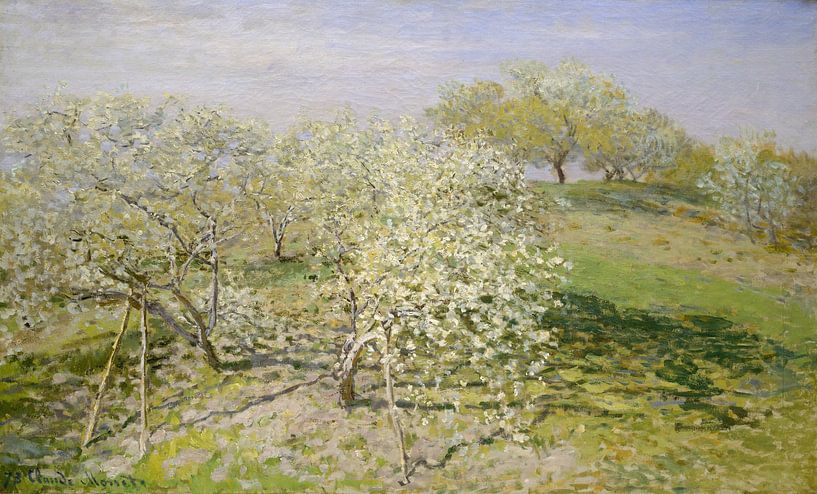 Frühling (Obstbäume in der Blüte), Claude Monet von Meesterlijcke Meesters