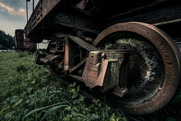 verlaten wagon (detail) van Bert-Jan de Wagenaar