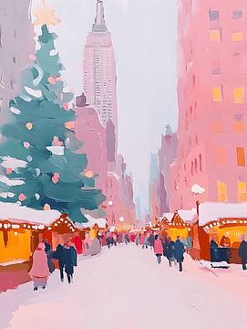 Kerst in New York van Gypsy Galleria