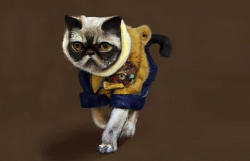 Portrait d'un chat persan à la mode sur Maud De Vries