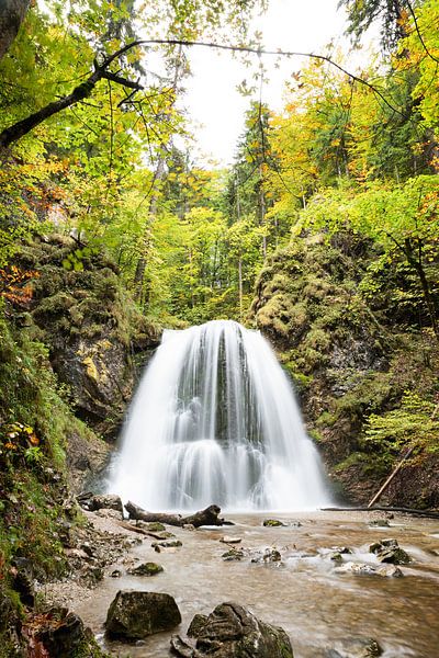 beautiful waterfall Josefstal in autumn, hiking destination Schl by SusaZoom