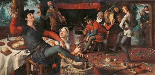 De eierdans, Pieter Aertsen, 1552