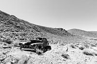 Wreckage of a gold-digger's car