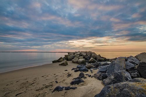 coucher de soleil à brouwersdam