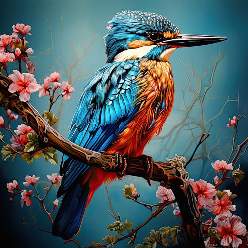 Painting Kingfisher by Wonderful Art