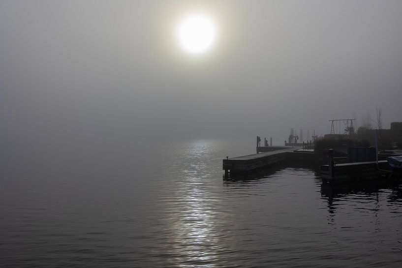 Port brumeux d'Oude Wetering par Erwin van Eekhout
