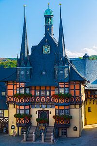 Das Rathaus in Wernigerode, Sachsen-Anhalt