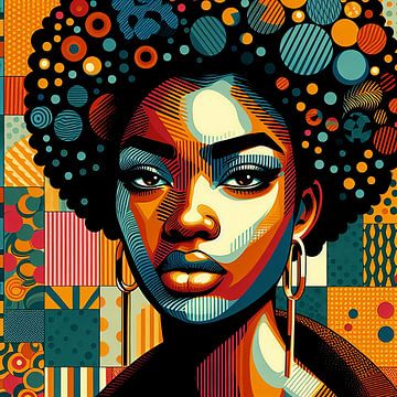 Afrikaanse vrouw retrolook I van Jessica Berendsen