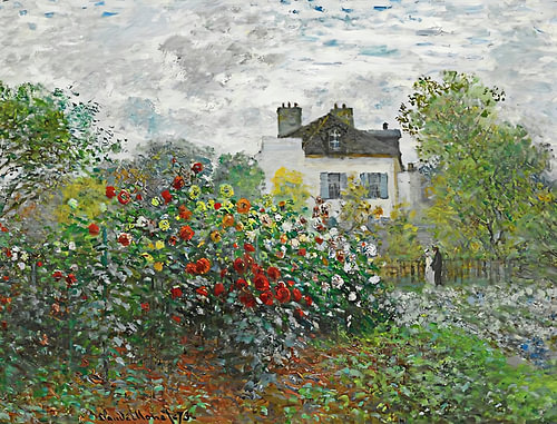 Garden Beyond Red Blooms