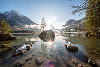 Berglandschaft "Sonne über den Hintersee"