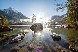 Berglandschaft "Sonne über den Hintersee"