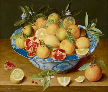 Stilleben mit Zitronen, Orangen und Granatäpfeln von Richard Rijsdijk