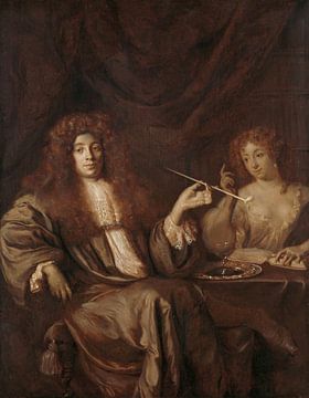 Portrait de Hadriaan Beverland avec une prostituée, Ary de Vois
