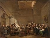 Der Salon der Felix-Meritis-Gesellschaft, Adriaan de Lelie, 1801 von Marieke de Koning Miniaturansicht