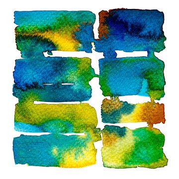 Tropical Vibes 01 | Watercolor painting in abstract style by WatercolorWall
