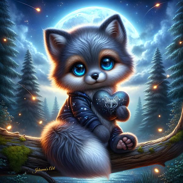 Adorable Cute Fox 1 by Johannas Art Creations