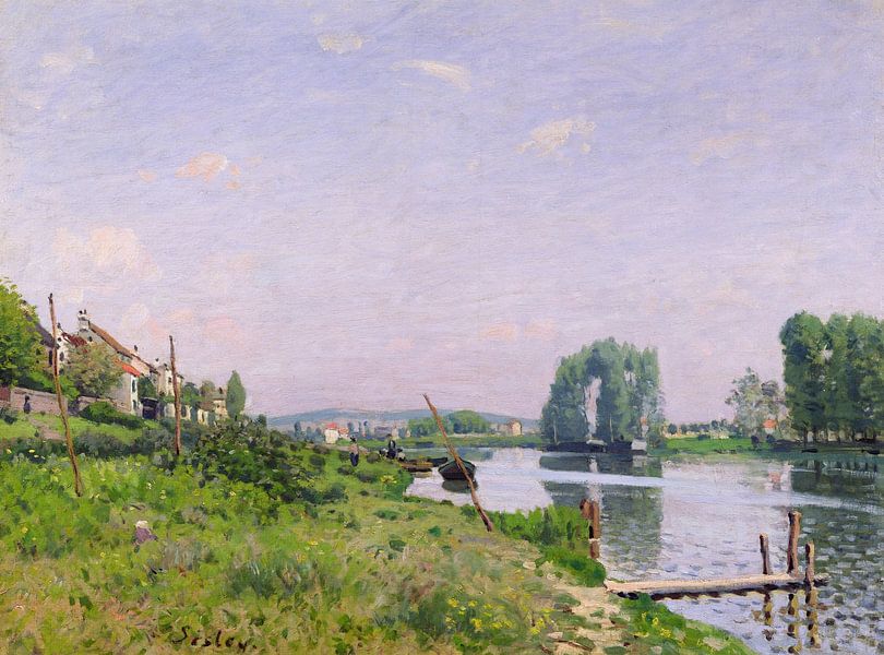 Alfred Sisley,Ile Saint Denis by finemasterpiece