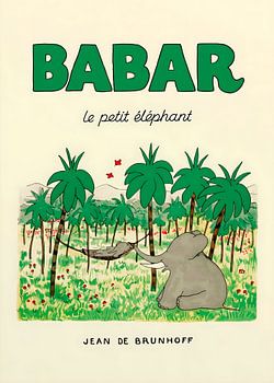 Babar, der Elefant – Vintage-Buchumschlag