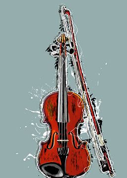 Viool muziek kunst #viool van JBJart Justyna Jaszke