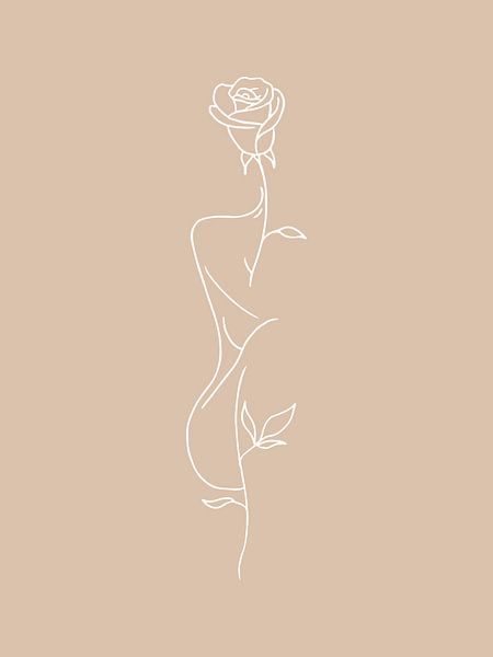 Flower girl, beige white by Kemona art