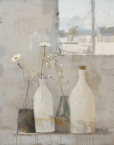 "Spring" still life in soft colours by Japandi Art Studio