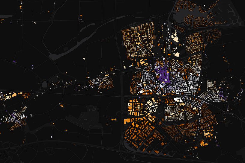 Kaart van Goes abstract par Maps Are Art