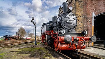 Locomotive à vapeur prête à partir