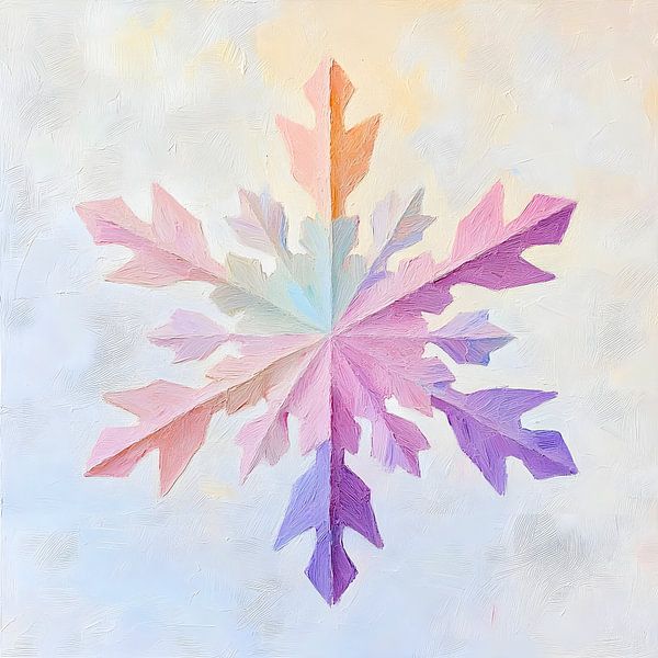 Colourful snowflake by But First Framing