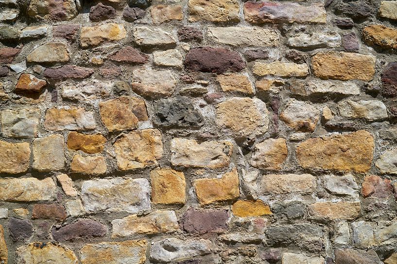 historical medieval city wall made of natural stone in Magdeburg by Heiko Kueverling