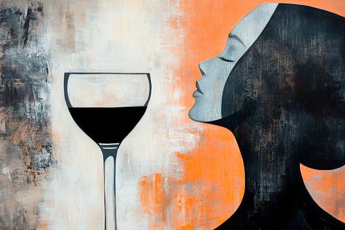 Sensuele gedachten bij een glas wijn
