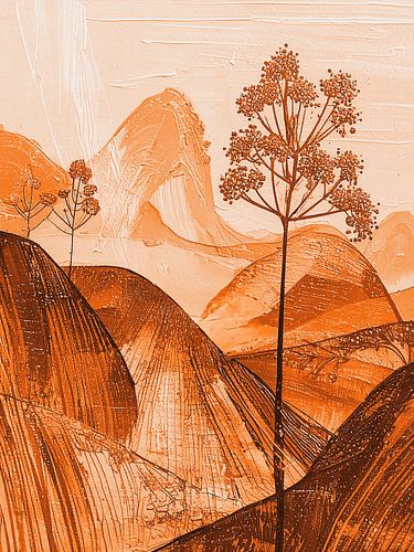 Peinture abstraite moderne. Série : Paysage en structures - 9