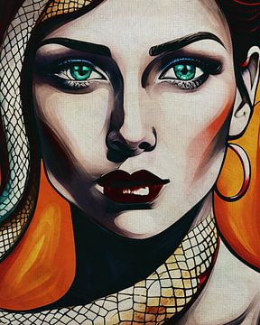 The mysterious eyes of a snake woman by Jan Keteleer