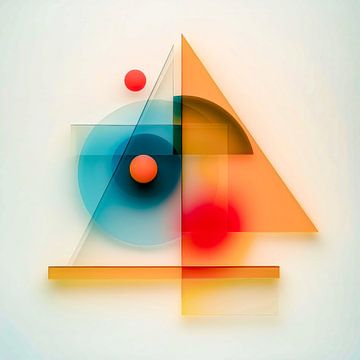 Hedendaagse compositie - toekomstgerichte geometrie van Klaus Tesching - Art-AI