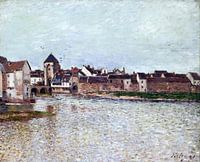 alfred sisley, Bridge at moret-sur-loing - 1891