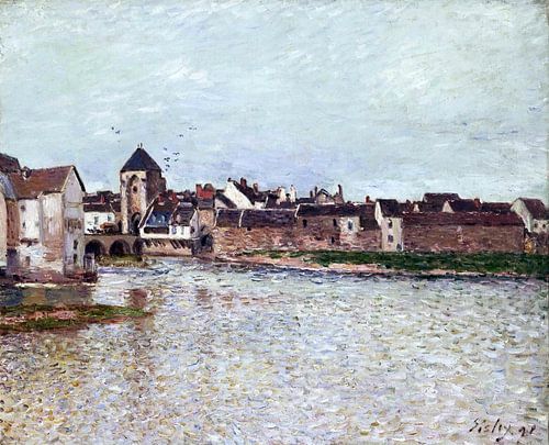 alfred sisley, Brug bij moret-sur-loing - 1891