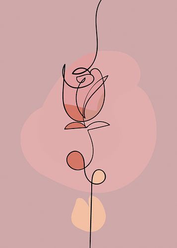 Dessin au trait - Pretty Rose