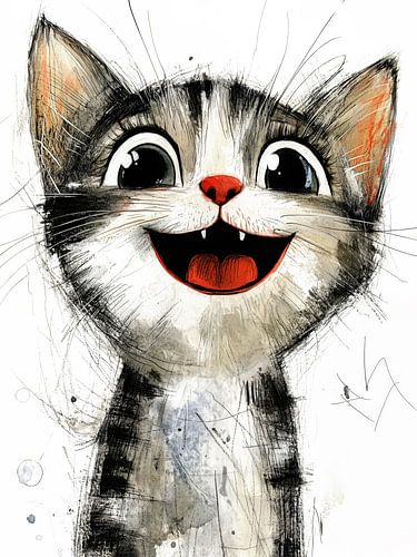 Dessin d'un chat - Art animalier 19 #chat sur JBJart Justyna Jaszke