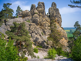 Hamburg coat of arms – part of the Teufelsmauer in the Harz Mountains by Thomas Bugdoll